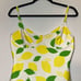 Kate Spade Yellow Lemon Print Ivory One Piece Swim Suit Size Large NWT