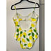 Kate Spade Yellow Lemon Print Ivory One Piece Swim Suit Size Large NWT