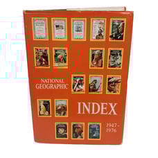 Vintage 1977 National Geographic Index Hardback Book 1947 - 1976 451 Pages