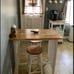 New Rustic Farmhouse Dining Table Set (1 Table , 2 bar stools) Solid Wood Pub Co