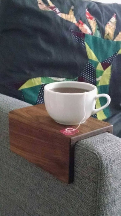 Couch Arm Table - Walnut