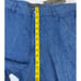Vintage Womens 14P Linen Chambray Wide Leg Loose Fit Pants Blue