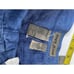 Vintage Womens 14P Linen Chambray Wide Leg Loose Fit Pants Blue