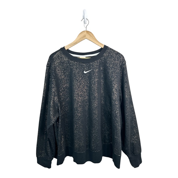 NIKE Women's Stardust Crewneck Sweatshirt Fleece Oversized Center Swoosh 3X