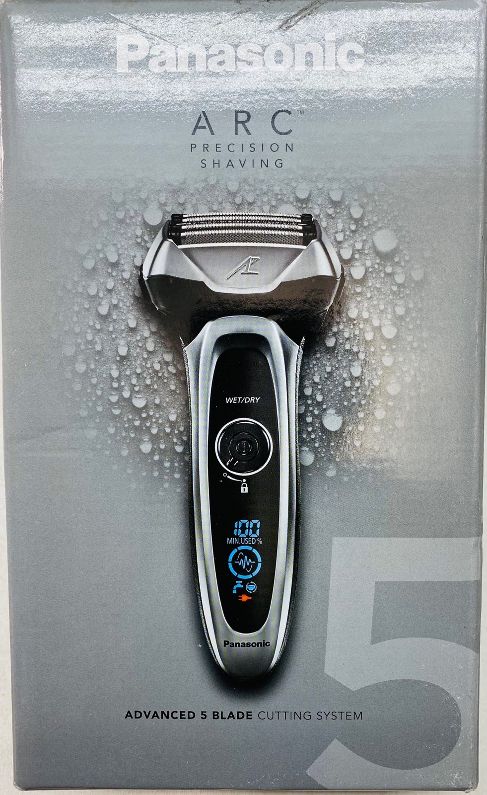 Panasonic ES-LV65-S Arc5 Men's 5-Blade Cordless Electric Razor w/ Shave Sensor