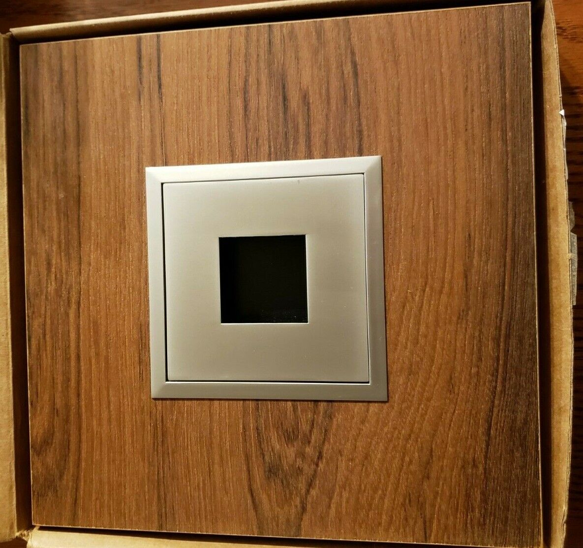 Wood Ceiling Application Flanged Flush Square Nickel FLS-W-SN N Eight Lighting