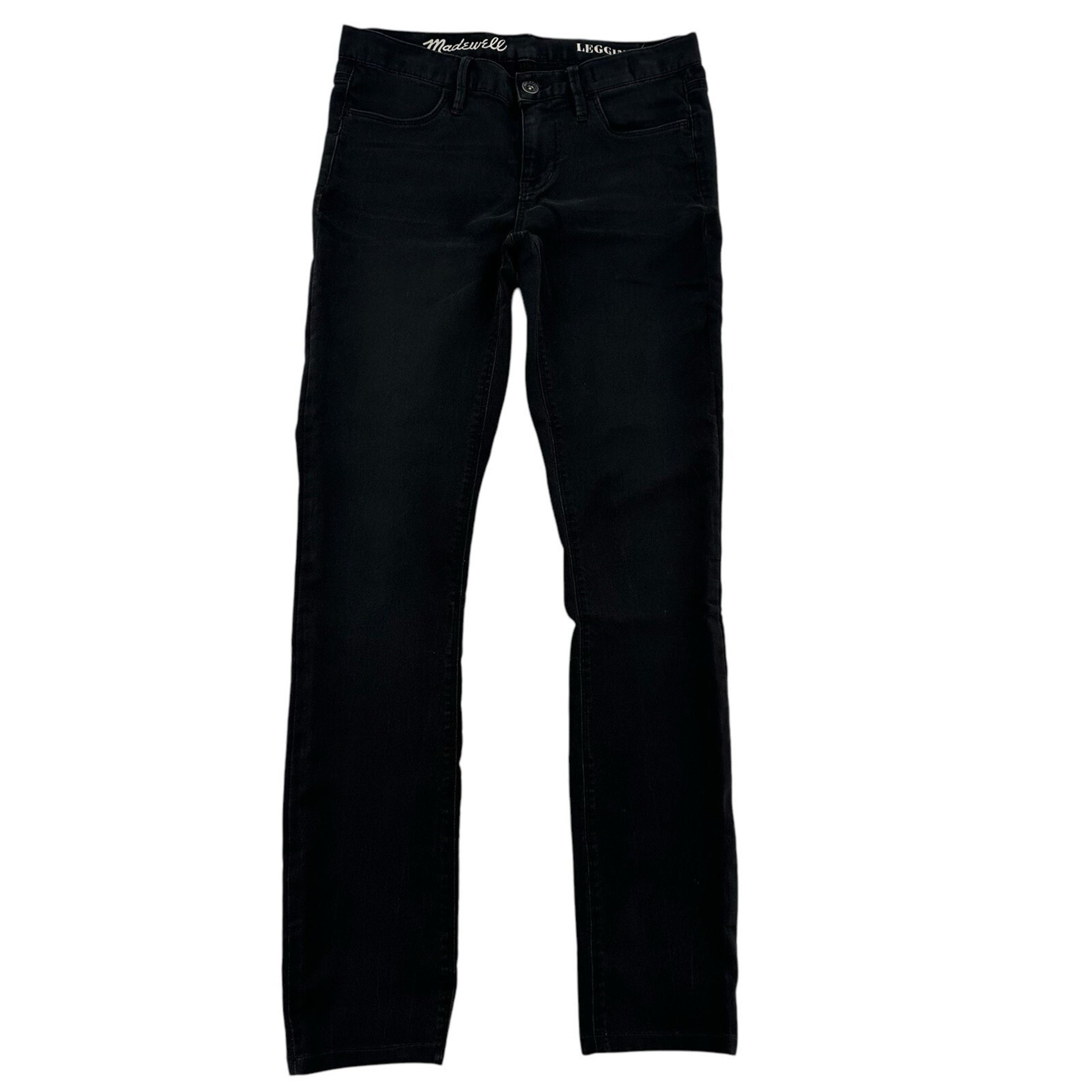 Madewell Leggings Black Denim Jeans Preppy Comfy Minimalist Stretch Dainty Sz 25