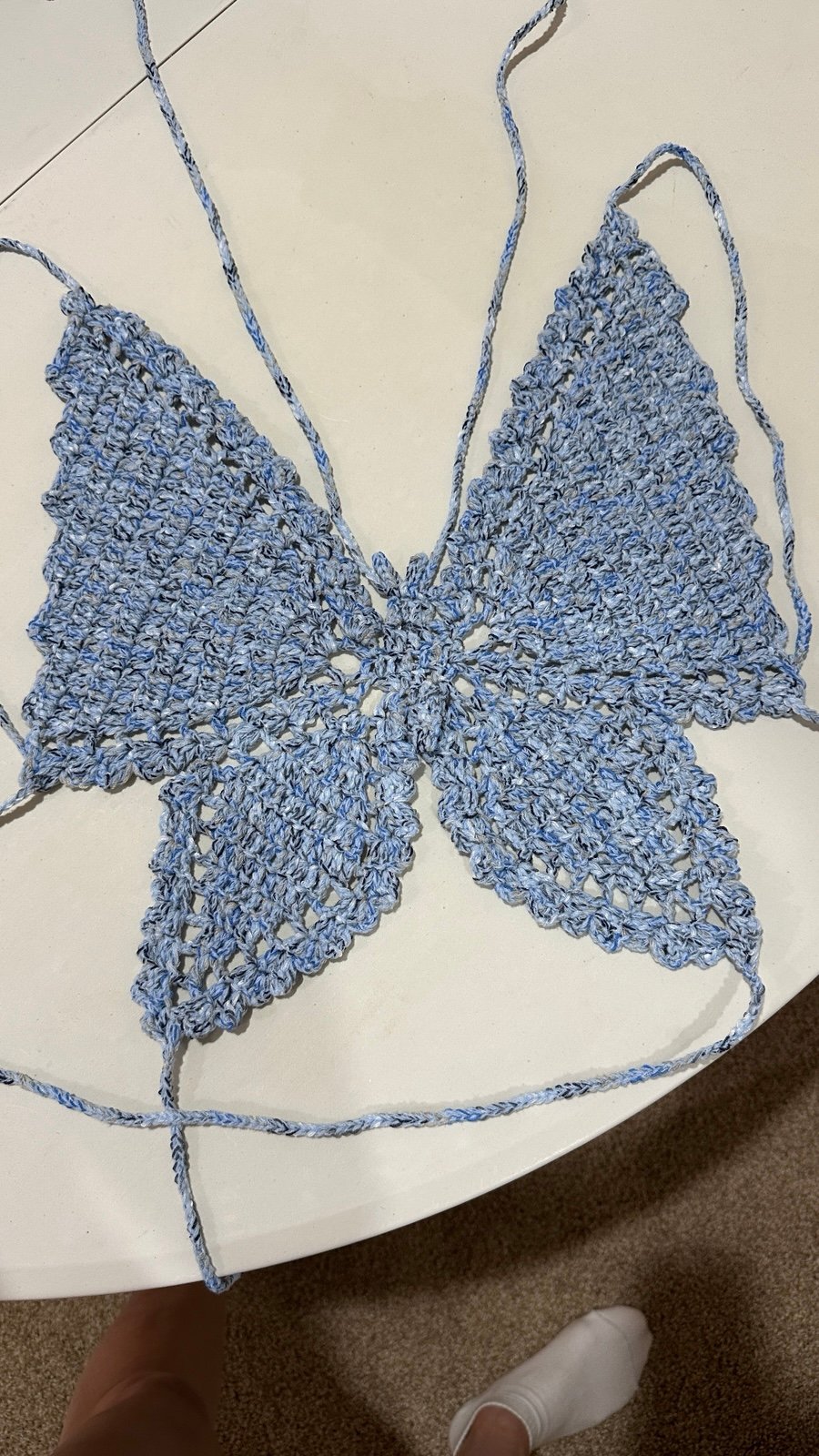 unique design chic crochet butterfly top