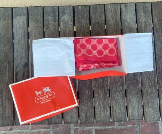 *** NEVER WORN Coach Silk Square Scarf