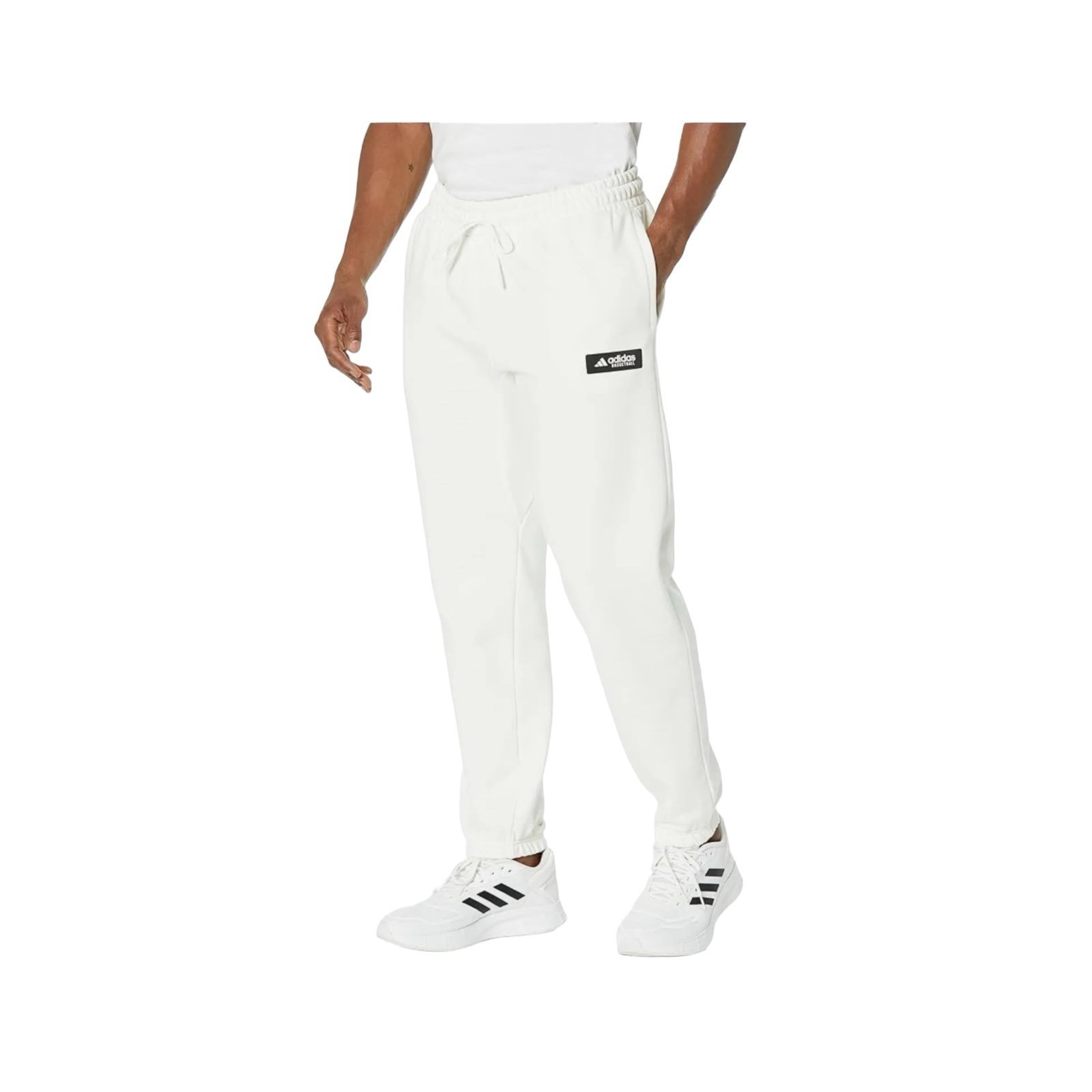 Adidas Men's White Elastic Waist Legends Basketball Pants Size 3XLT XXXL Tall