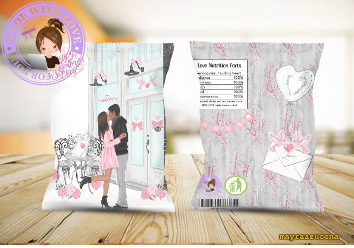12 Valentine's Chip Bags