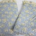 Vintage 2 King Size Pillow Shams Blue Floral Quilted LAURA ASHLEY