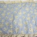 Vintage 2 King Size Pillow Shams Blue Floral Quilted LAURA ASHLEY