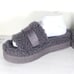 UGG Women's Fluffita US 8 Purple Sheepskin Platform Shearling Slide Slippers