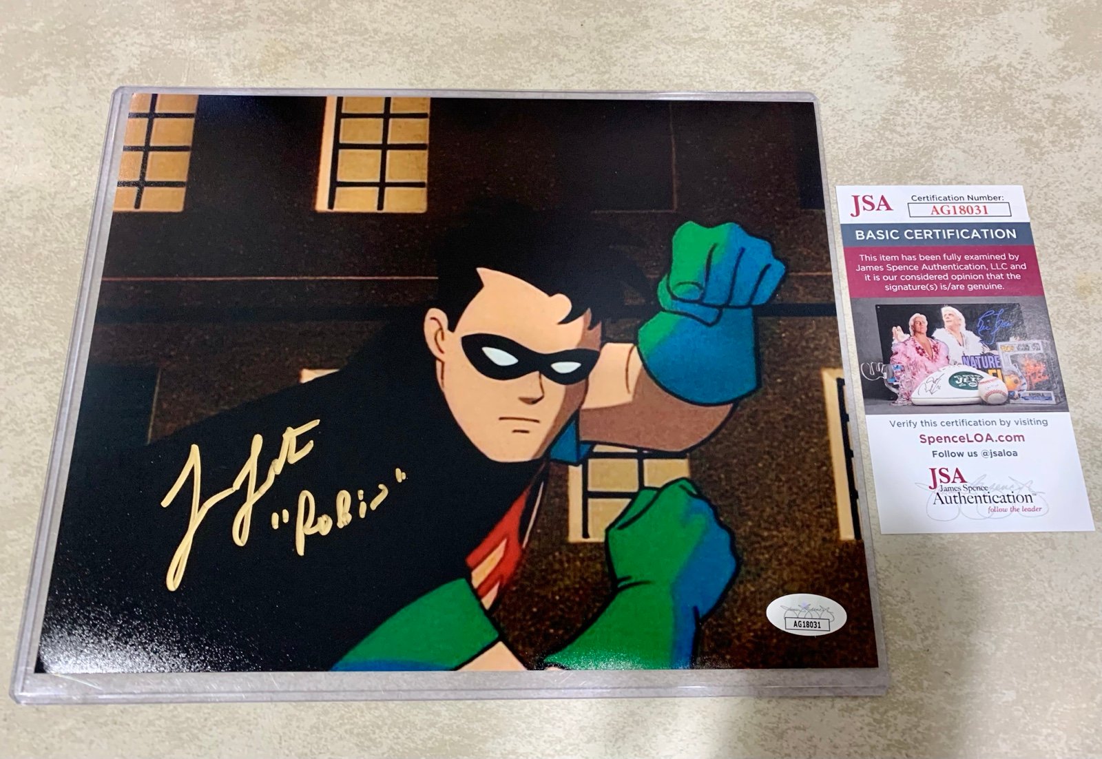 BTAS Robin signed 8x10