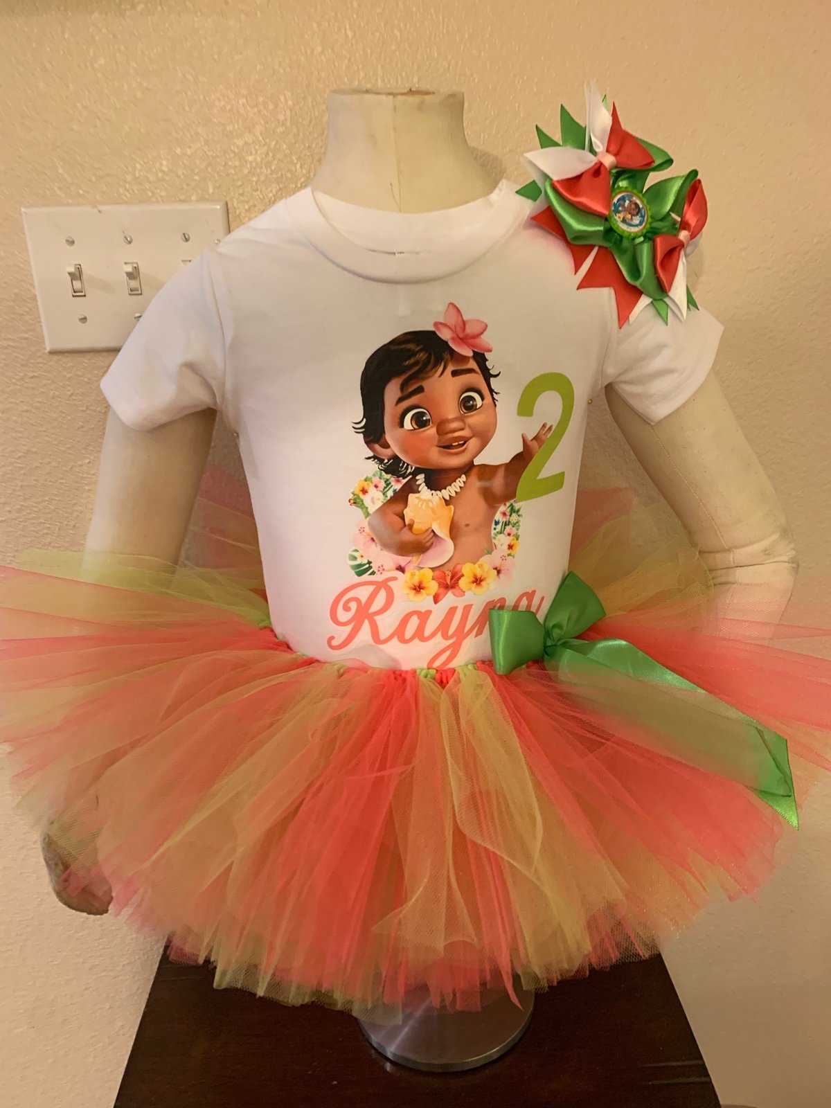 Baby Moana birthday party tutu outfit