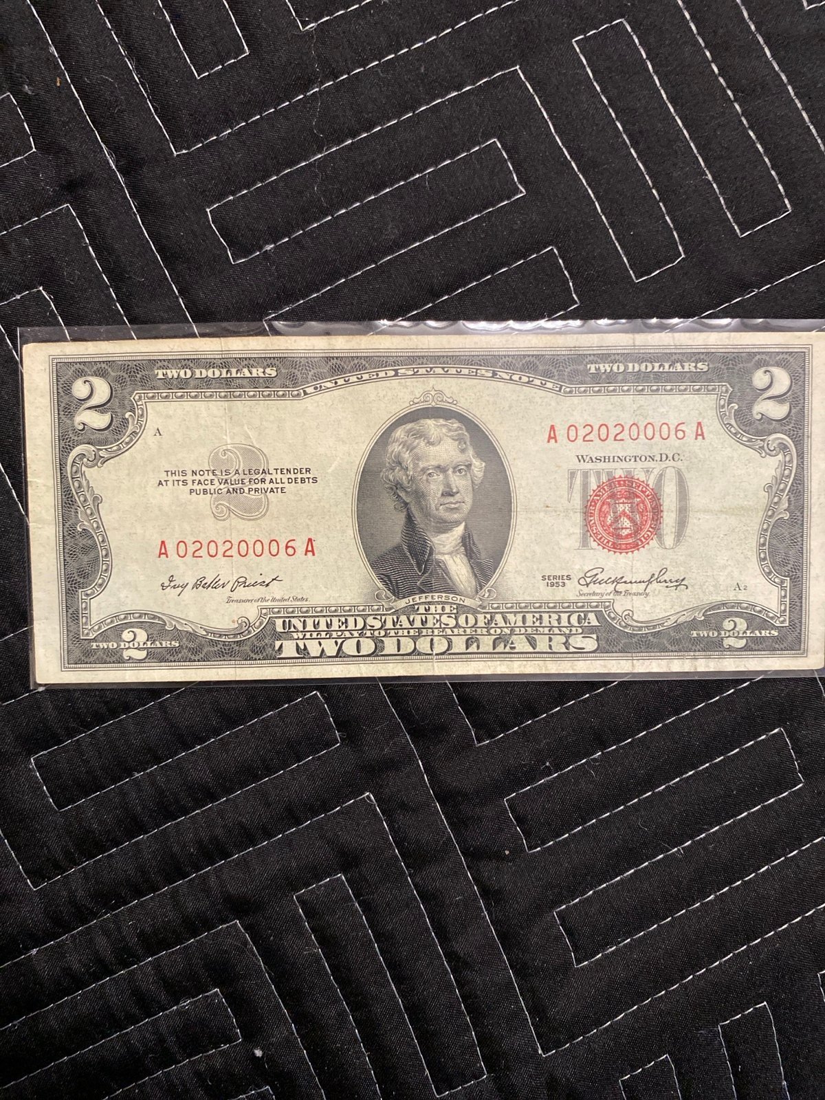 2 Bill Red Seal Trinary