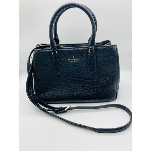 Kate Spade New York Leighton Pebble Leather Satchel Handbag Shoulder Bag