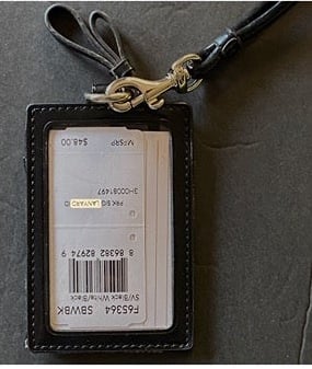 Coach Canvas Lanyard ID Holder