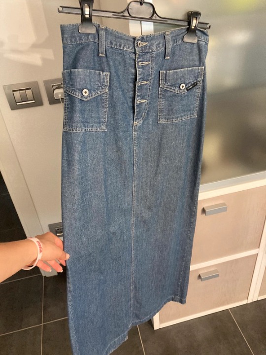 Gonna jeans lunga