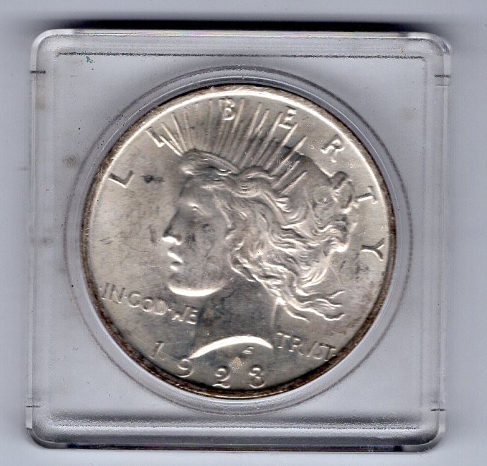 1923 P PEACE SILVEWR DOLLAR CHOICE ORIGINAL BU DEEP FROSTY WHITE COIN