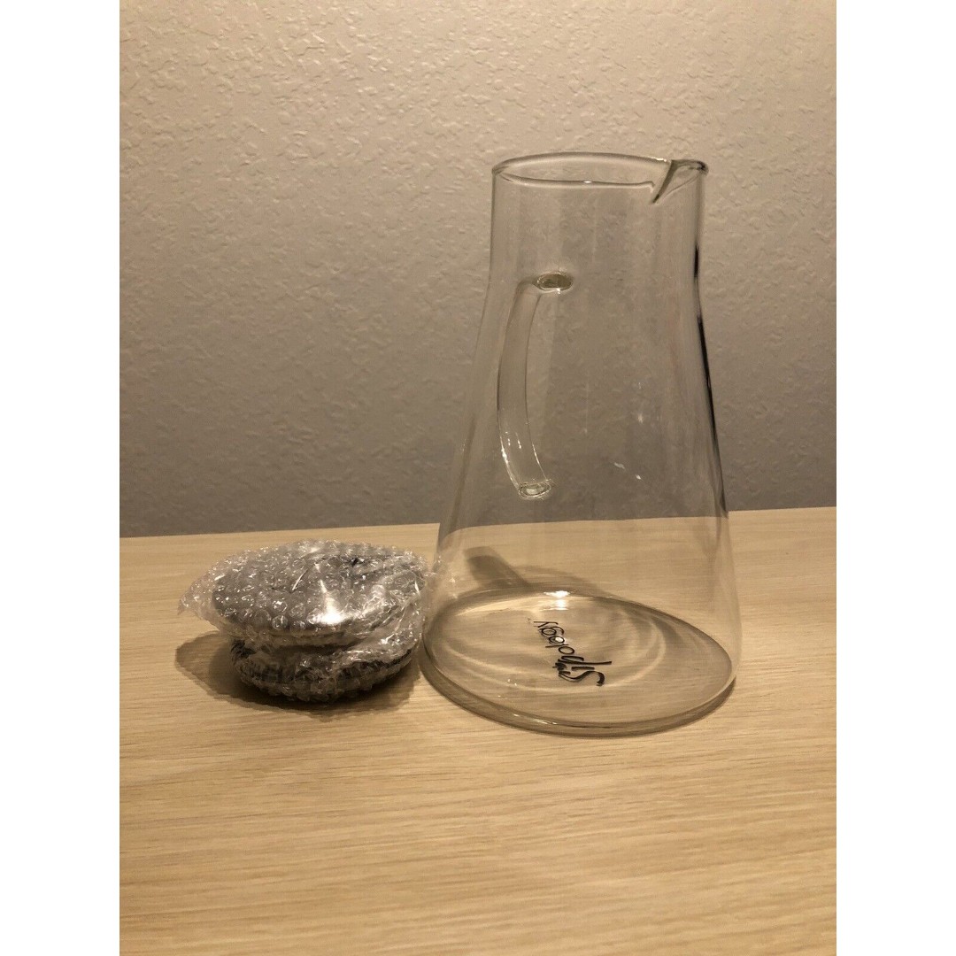 Sipology Steeped Tea Sturdy lightweight Borosilicate Glass Perfect Pitcher New