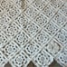 Handmade Crochet Baby Blanket Cream Floral 3D Flowers 57x56”