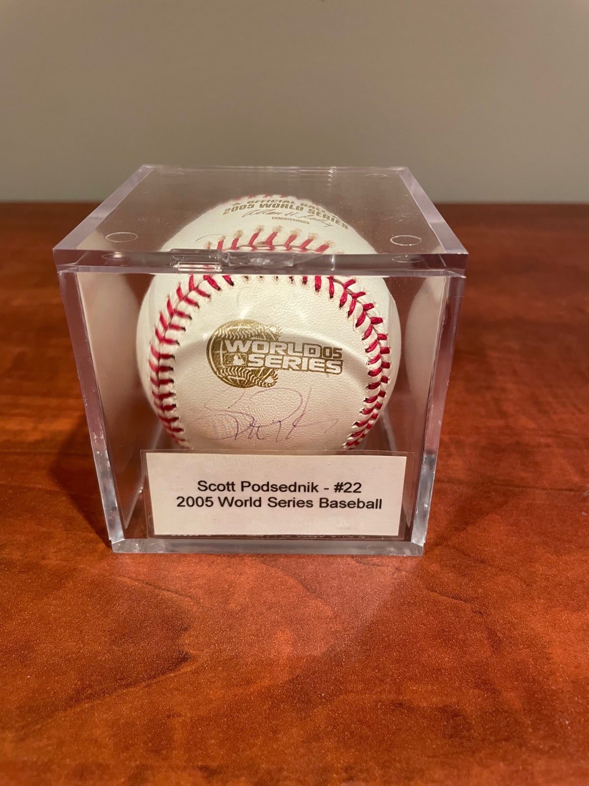 Scott Podsednik autographed World Series baseball