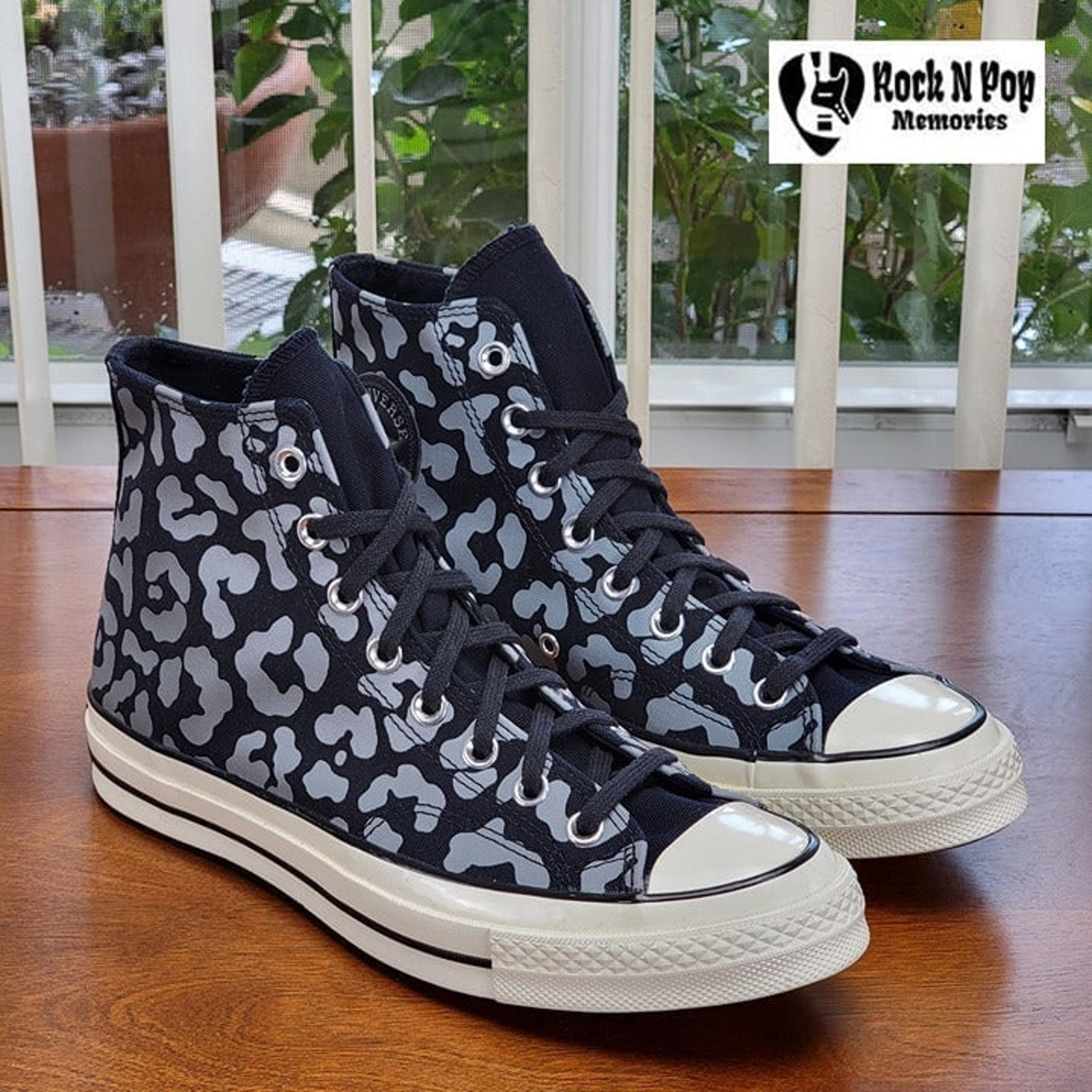Converse Men's Chuck 70 Hi "Reflective Leopard" 172256C Black/Egret Size 9