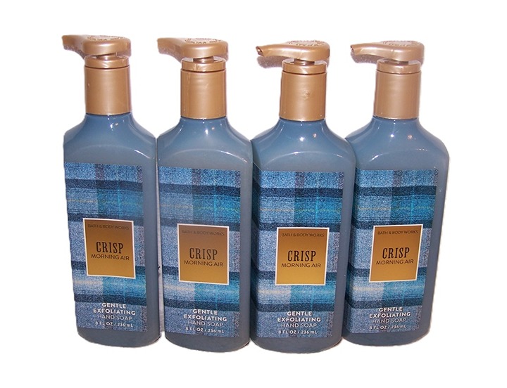 Crisp Morning Air Gentle Exfoliating Hand Soap 8 oz Bath & Body Works Lot of 4