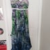 Aidan Mattox Printed Chiffon High Low Maxi Dress Gown Cocktail Formal 12