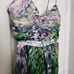 Aidan Mattox Printed Chiffon High Low Maxi Dress Gown Cocktail Formal 12