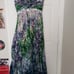 Aidan Mattox Printed Chiffon High Low Maxi Dress Gown Cocktail Formal 12