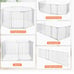 Adjustable Panel Baby Safe Metal Gate Play Yard-White