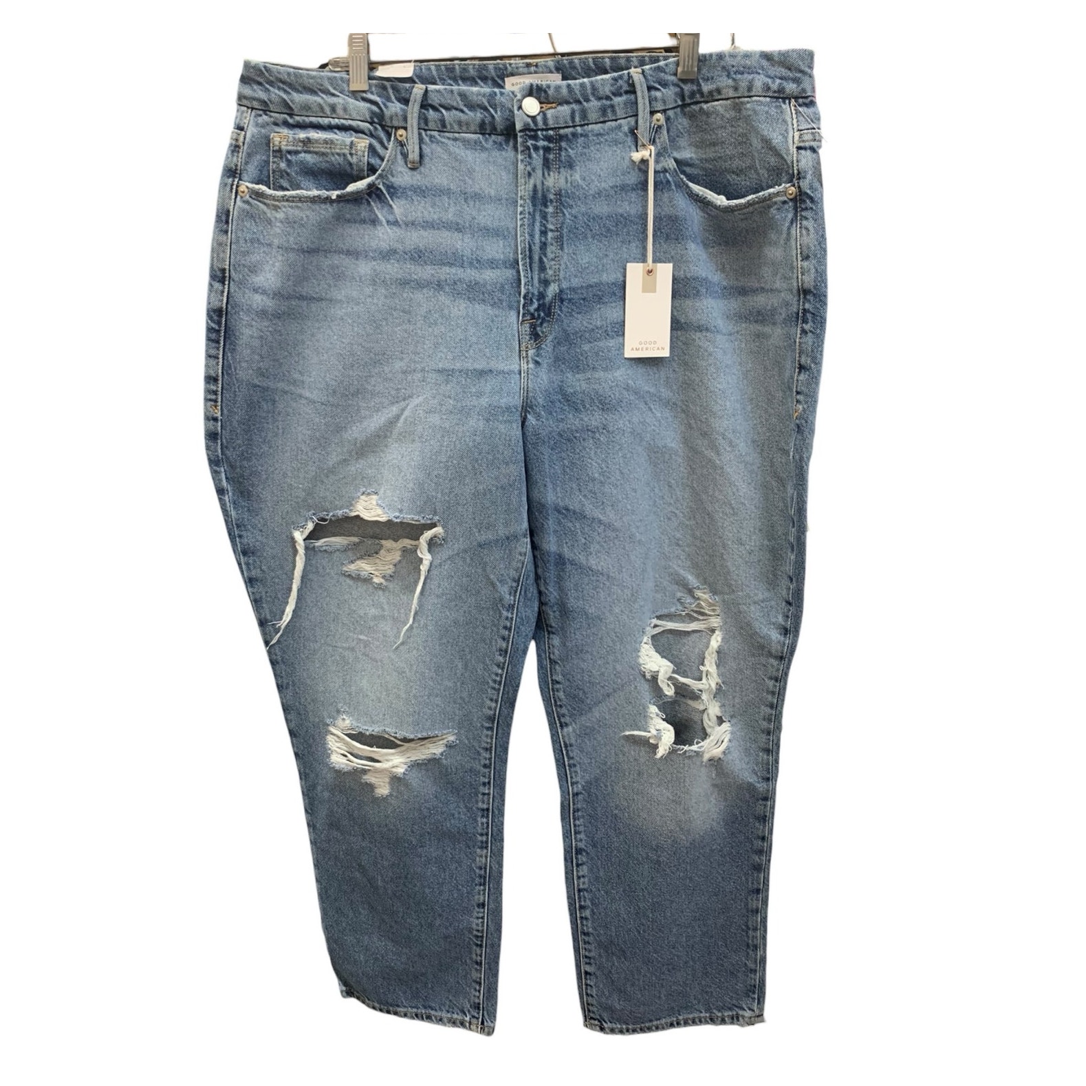 NWT Good American Good Boy Ripped Jeans SZ 16