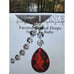 Fifth Avenue Crystal Faceted RED Crystal Drops Ornaments Set Of 5 New Heavy