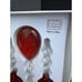 Fifth Avenue Crystal Faceted RED Crystal Drops Ornaments Set Of 5 New Heavy