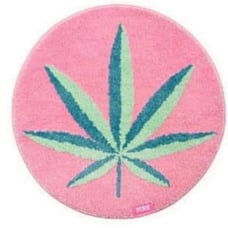 PINK Coco Chill leaf rug mat