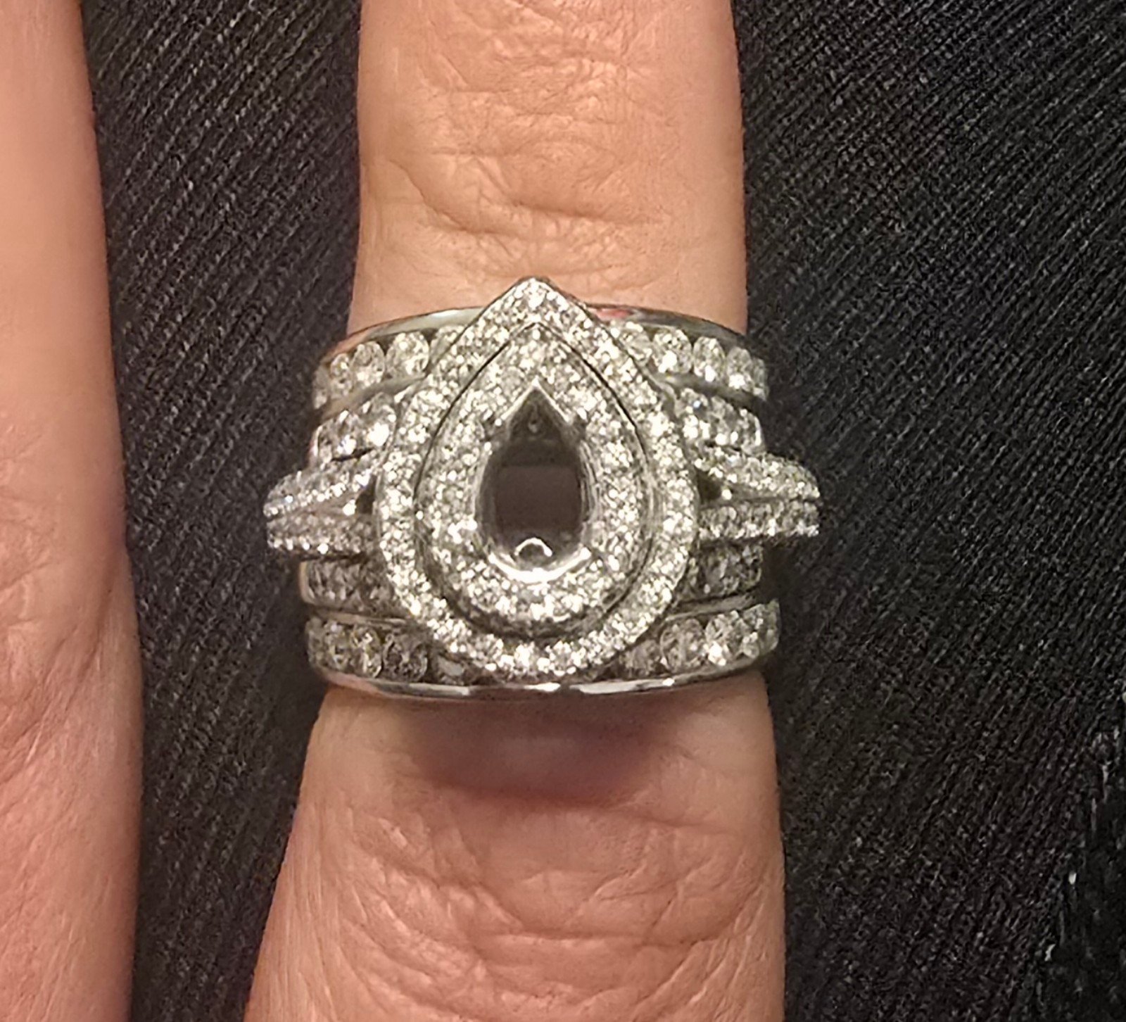 White gold Wedding set