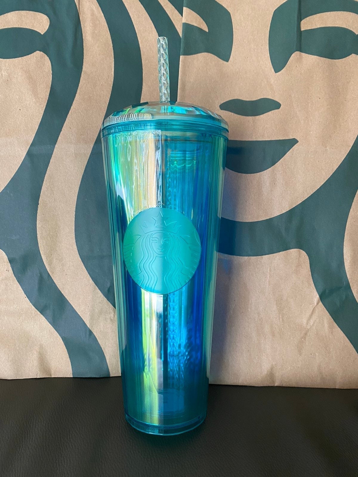 Starbucks Tumbler Teal Kaleidoscope