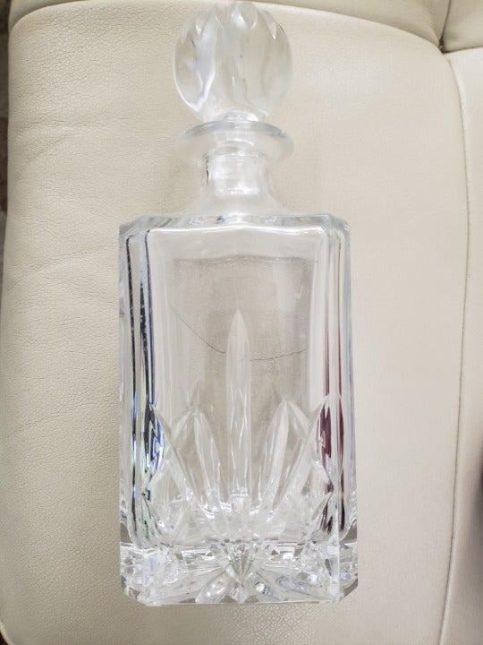 crystal lead whiskey decanter