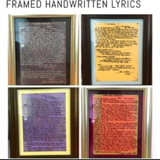 Signed Lyric Sheet