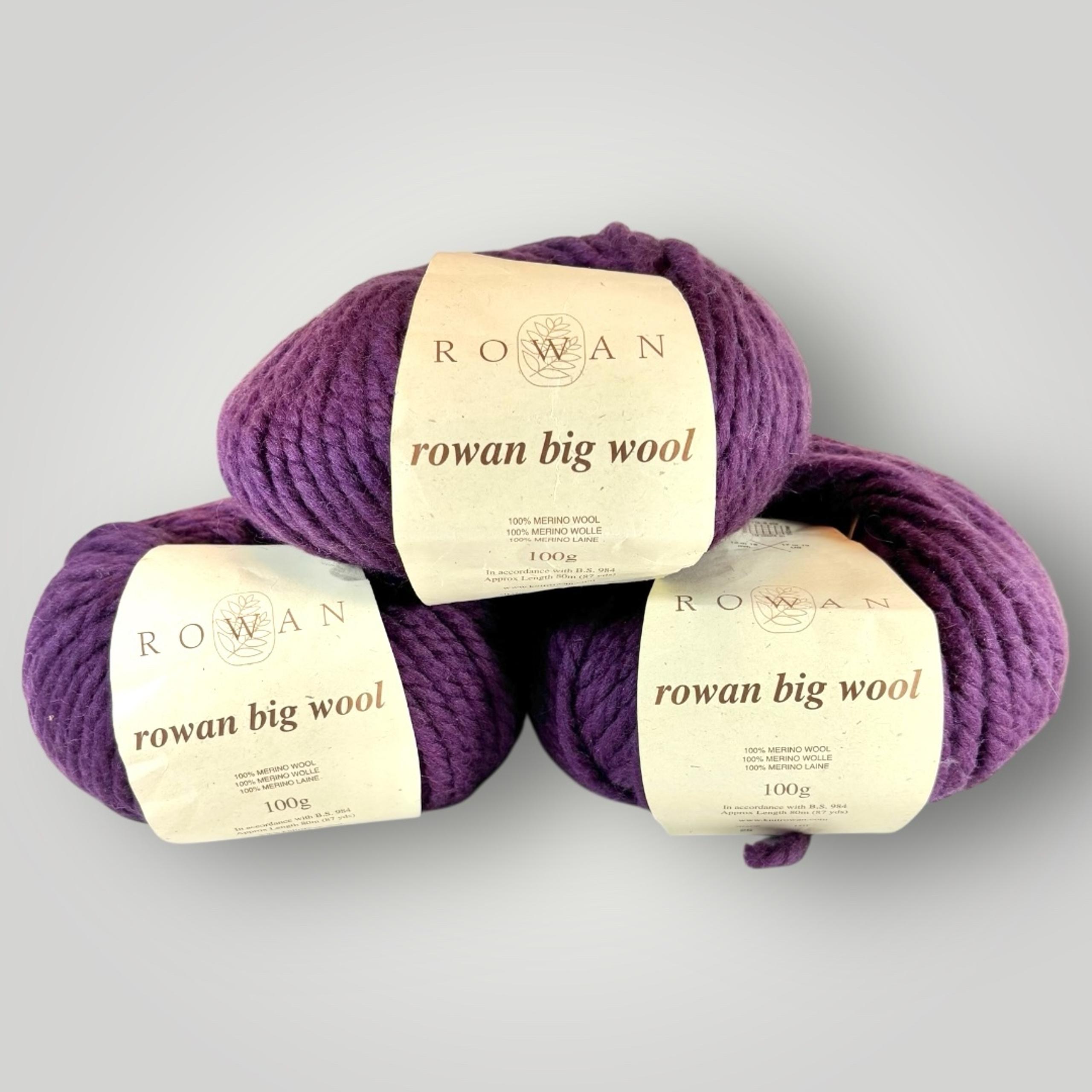 Lot Of 3 Rowan Big Wool 100% Merino Wool 100g 87yds Each Color 25