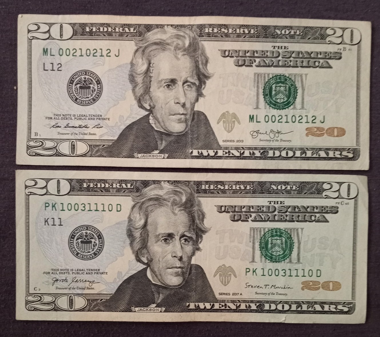 20 Bill Trinary, Low# NOTE