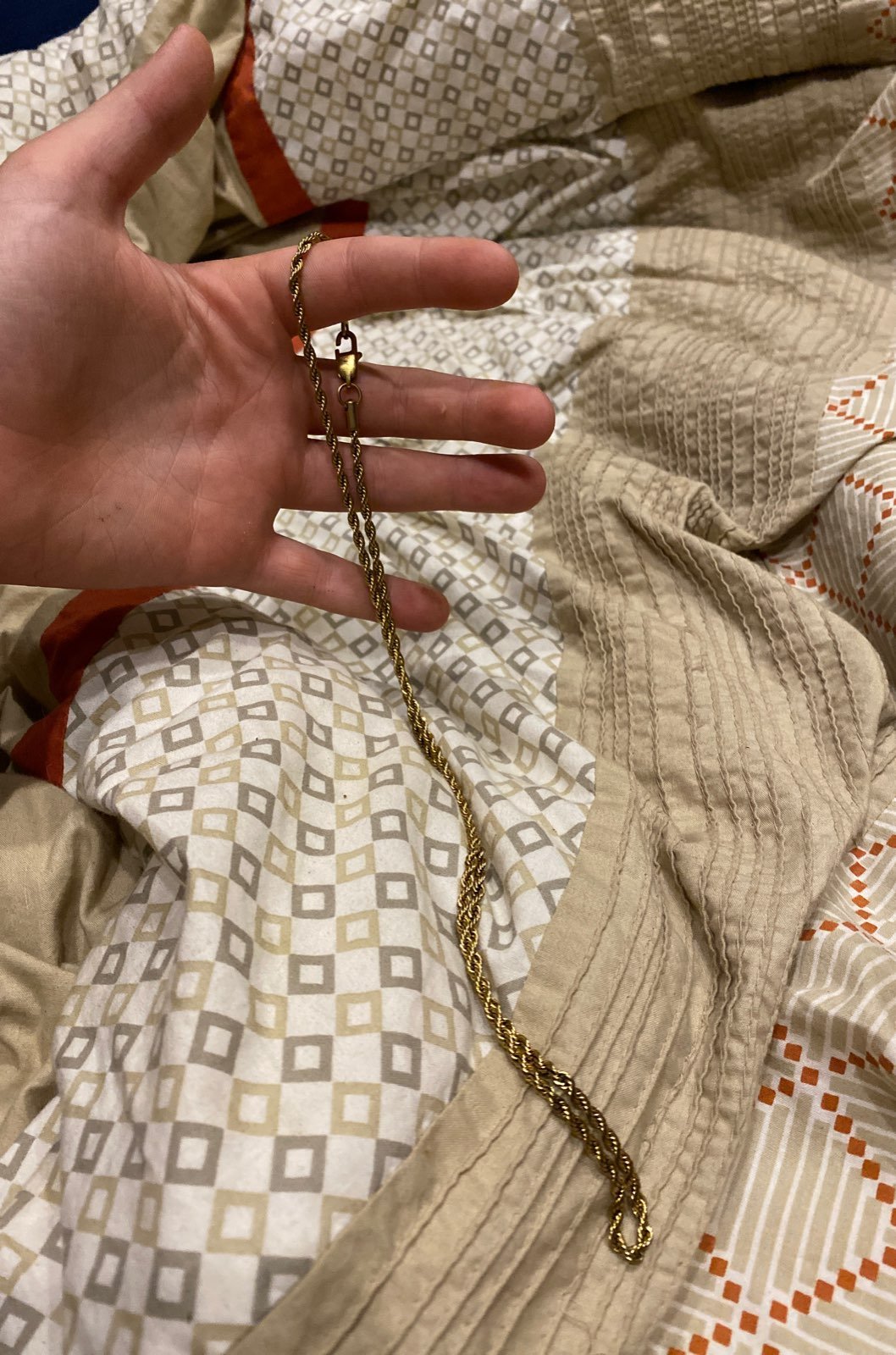 18k gold necklace 24 Inches