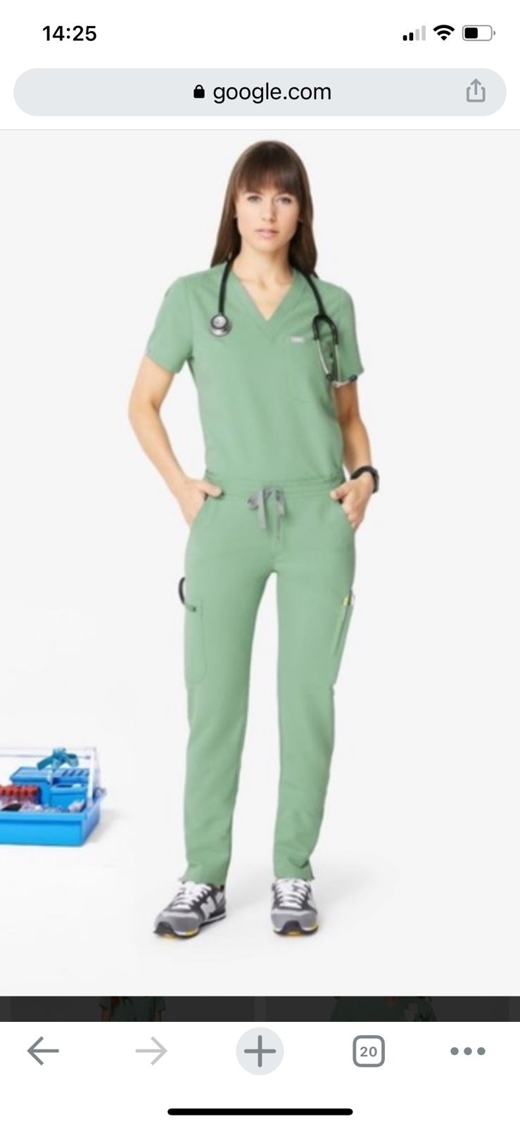 Figs jade scrub set