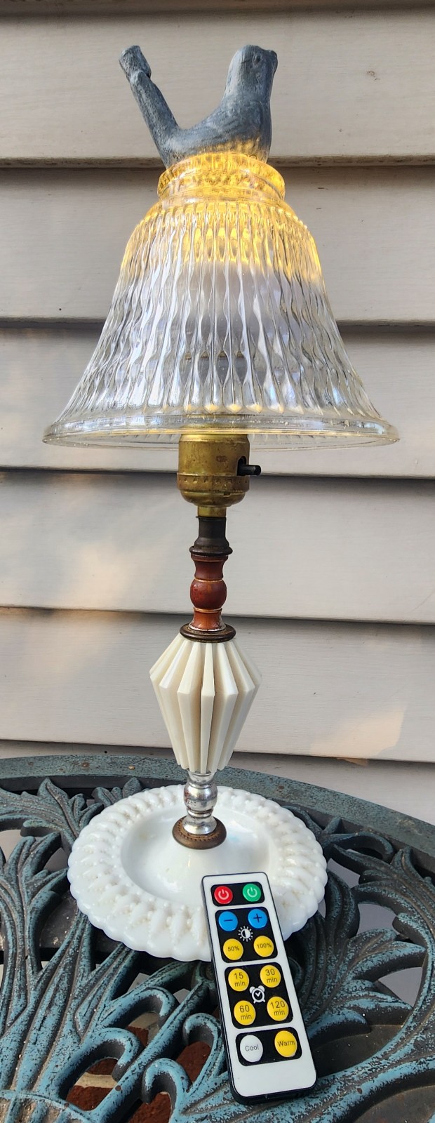 Upcycled Vintage Lamp Now Battery Operated Cordless Accent Light