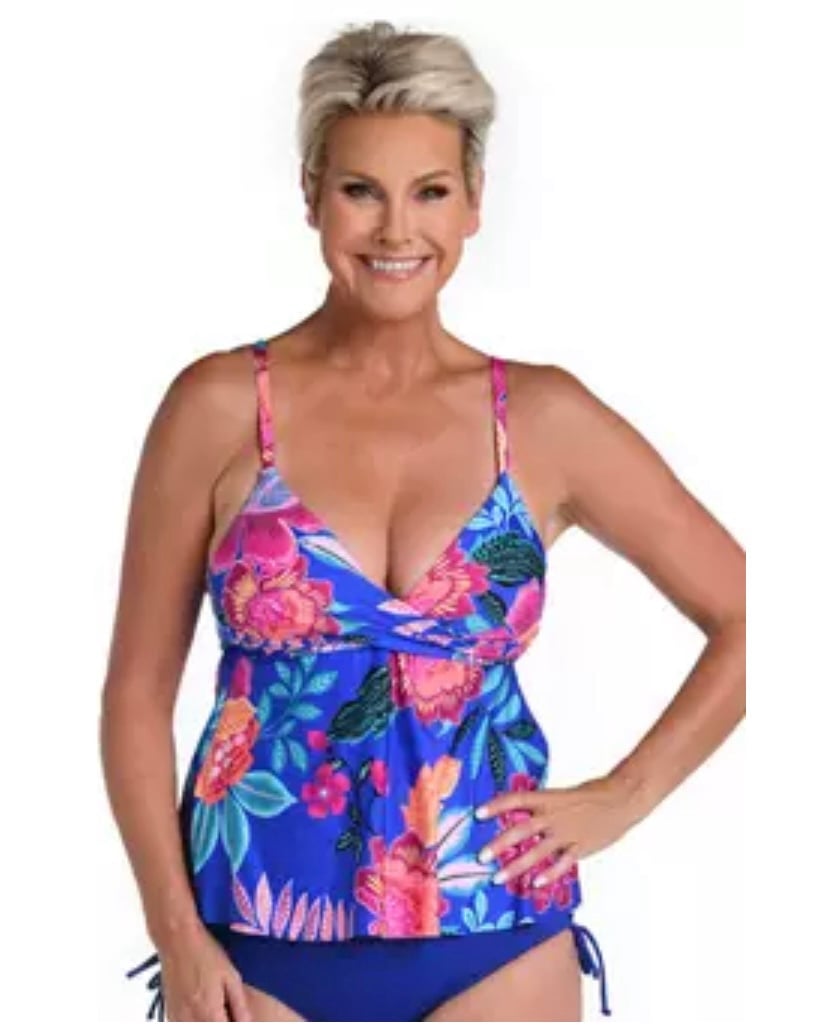 24Th &Ocean FRONT WRAP FLYAWAY TANKINI