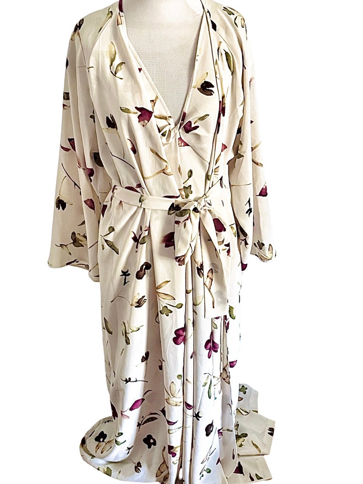 Valentino Robe Chemise Slip Dress Set Nightgown Peignoir Negligee W Fits Small