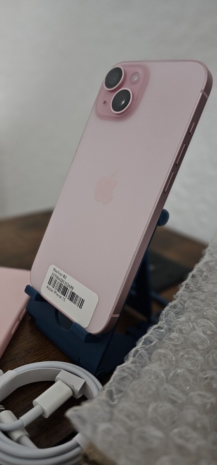 Apple iPhone 15 - 128 GB - Pink Prod(Factory Unlocked GSM) 100% Battery Grade A+